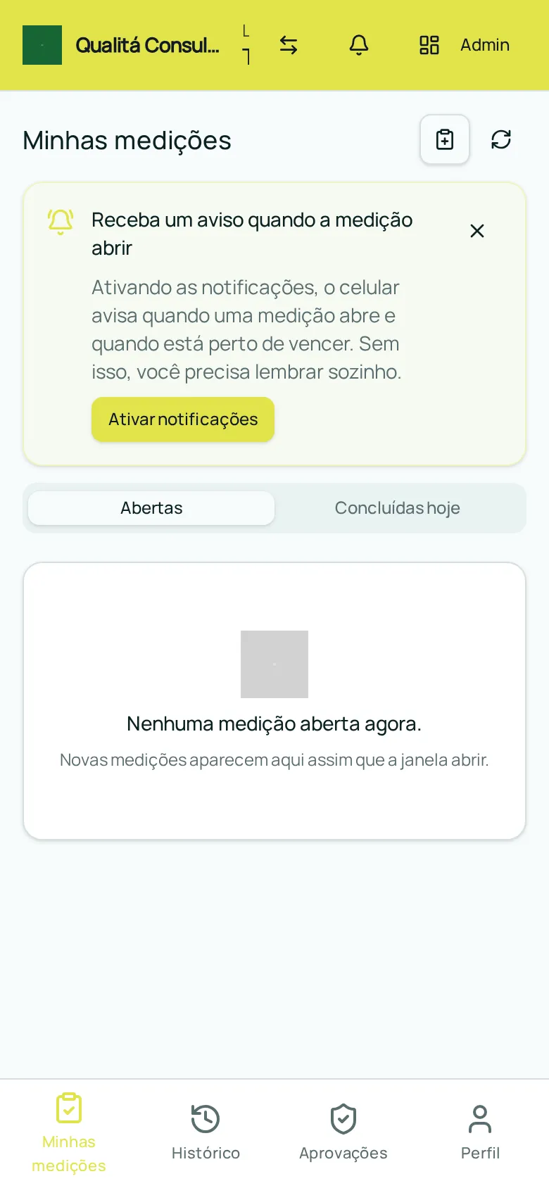 Medições agendadas e sob demanda